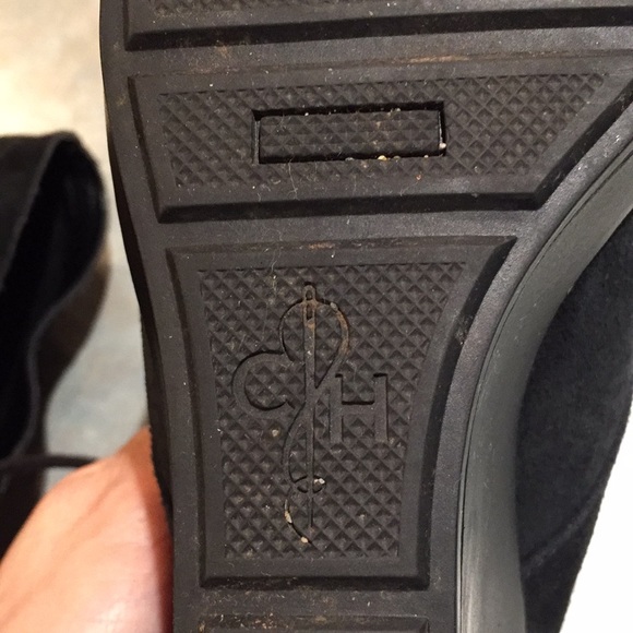 Cole Haan suede wedge ankle boots (sz 6 1/2) - Picture 6 of 11